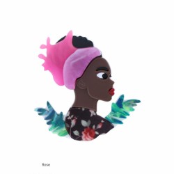 BROCHE AVEC DAME AFRICAINE
