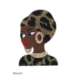 BROCHE DAME AFRICAINE -...