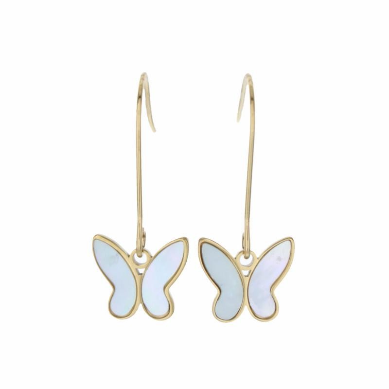 BOUCLE D'OREILLE EN ACIER - PAPILLON