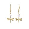 BOUCLES D'OREILLES EN ACIER - LIBELLULE, PERLES À FACETTES