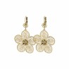 BOUCLES D'OREILLES EN ACIER - FLEURS FILIGRANE