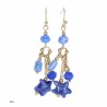 BOUCLES D'OREILLES - PIERRE À FACETTE ET ÉTOILE DE MER