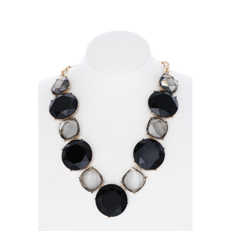 COLLIER SERTI DE PIERRES COLOREES