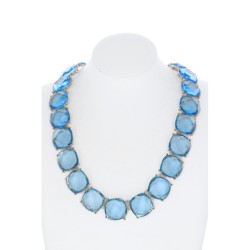 COLLIER PIERRES À FACETTES, FORME CARRÉE