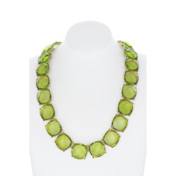 COLLIER PIERRES À FACETTES, FORME CARRÉE