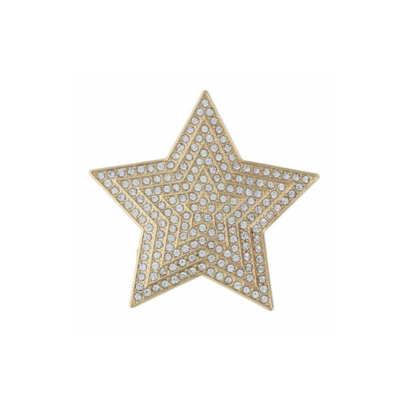 BROCHE  ÉTOILE ET STRASS
