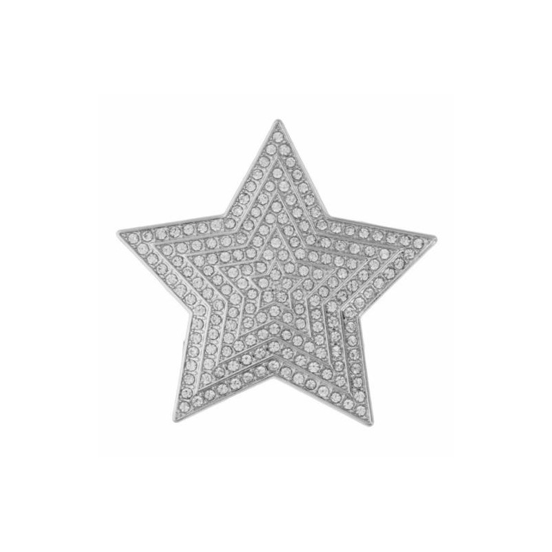 BROCHE  ÉTOILE ET STRASS