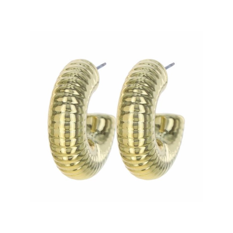 BOUCLES D'OREILLES DEMI-LUNE AVEC RAYURES