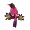 BROCHE AVEC OISEAU ET FLEUR