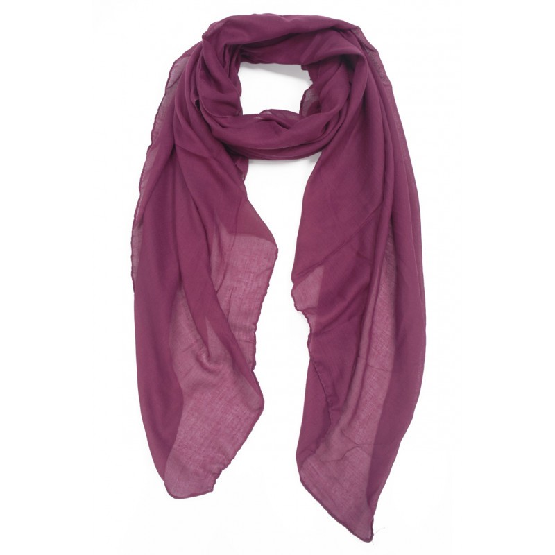 Foulard uni "Aubergine"