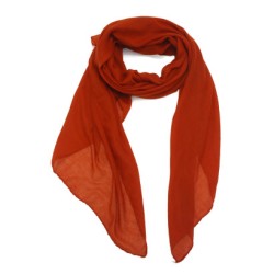 Foulard uni "Brique"