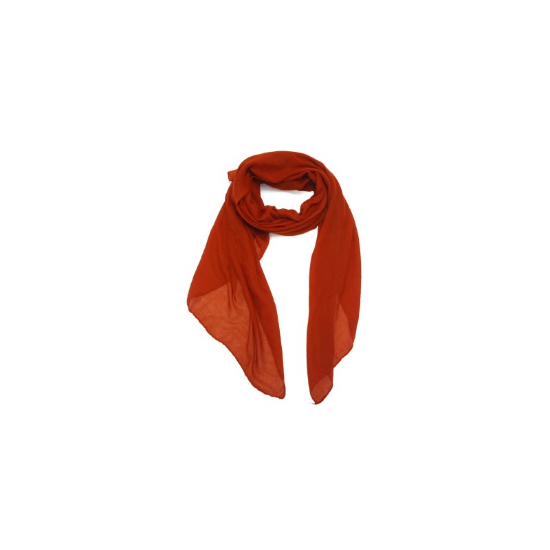 Foulard uni "Brique"